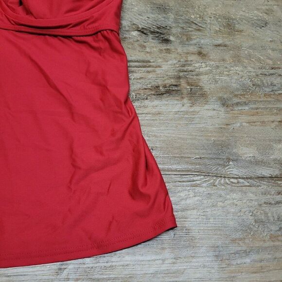 Birdsong Size‎ 32H Bare Necessities Rouge Red Underwire Halter Tankini Swim Top - Picture 8 of 12